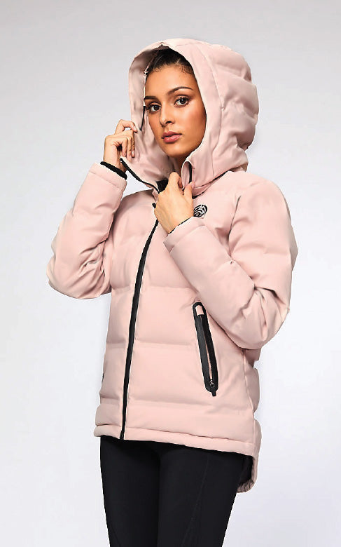 Winter Jacket Pink Puffer Coat Womens Pink Hollister Women Coats